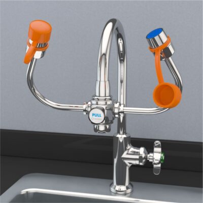 EW101 EyeSafe-X™ Lavaojos montado en el grifo, cabezales de salida aireados ajustables